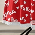 thumbnail image 5 of SKYSONIC XOXO Pattern Round Tablecloth 60inch Indoor Wrinkle Free, Valentine Red Heart Circular Lace Table Cover Washable for Kitchen Dining Decor, 5 of 7
