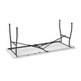 Mainstays White 6 Foot FoldinHalf Plastic Table, Builtin Handle, 5