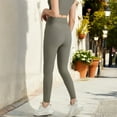 thumbnail image 4 of High Waist Seamless Leggings with Stretchy Compression Fit- Small, Olive Green, 4 of 6