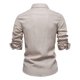 thumbnail image 3 of pstuiky camisas de manga larga para hombre, Camisa informal de manga larga con solapa y botones de color sólido para exteriores para hombre. Tops casuales para hombres l, 3 of 3