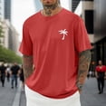 thumbnail image 3 of T Shirts for Men Graphic Vintage Classic Breathable Round Neck Going Out Tees Solid Color Shirt Casual Short Sleeve Summer Basic Tops, 3 of 5