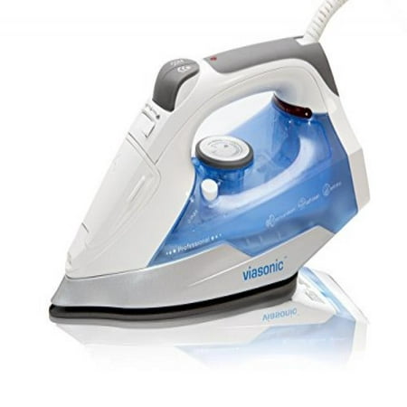 Viasonic Premium+ Steam Iron 1400W, Anti-Drip & Self-Cleaning, Anti-Calcium, Vertical Steam, NonStick Soleplate, XL 250ML Tank - Steam, Spray, & Dry Functions - ETL Listed, by (Best Way To Clean An Iron Soleplate)
