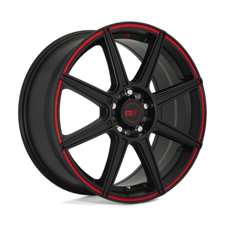 Motegi Cast Aluminum Rim MR142 18X8 5X4.5/120 S-BLK RED 45MM, MR14288017945