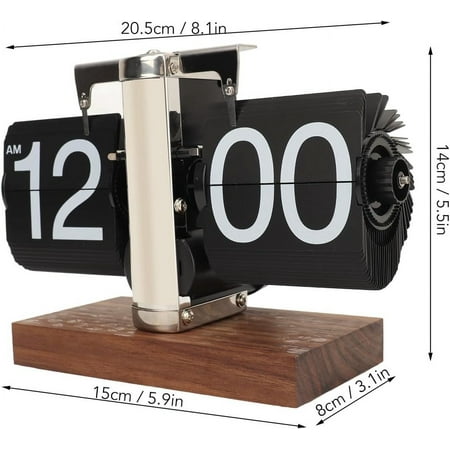 Retro Digital Flip Down Clock with Large Numbers for Home Office Decor
