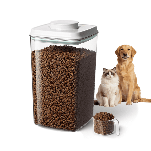 ANKOU Pop Lid Dog Food Storage Container, 4L Airtight with Scoop – Stackable for Kibble