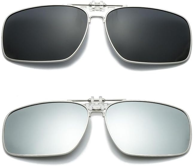 2 Pairs Rectangular Polarized Fit Over Sunglasses, 100% UV  display picture 1