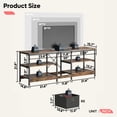 thumbnail image 6 of Bestier Farmhouse TV Stand with Shelves for TVs up to 65" for Living Room, Rustic, 6 of 7