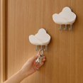 thumbnail image 1 of Box Draining Case Wall Mount Holder Rack Plastic Home Decoration With 3 Hooks For Bathroom Toilet, 1 of 8