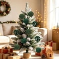thumbnail image 4 of Qwtwty 12 Pcs Flocked Christmas Ornaments Set, Shatterproof Xmas Tree Decorations Hanging Baubles Set for Indoor Outdoor Holiday Wedding Party Decor, 4 of 7