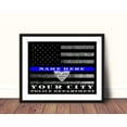 thumbnail image 2 of Houston Police Officer Thin blue Line Flag Gift Art, 2 of 7