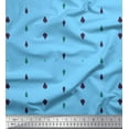 thumbnail image 2 of Soimoi Blue Satin Silk Fabric Butidar Jamdani Decor Fabric Printed Yard 42 Inch Wide, 2 of 2