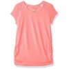 Girls 2T-16 Short Sleeve Lace Shoulder Tee (Pink 6)