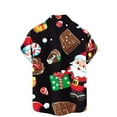 thumbnail image 5 of Mens Manga Corta Botón Abajo Camisas, Cuello de Vuelta Impresa Blusa, Top de Verano de la Moda Casual, 5 of 5