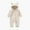 White, variant on REDARER Soft Girls Romper and Jumpsuit for Baby Winter Warm Hooded Full Outfit with Grips,Kids Clothing,Size:0-3 Months