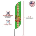 thumbnail image 3 of Farmers Market Sign feather flag for Outdoor by Mavis Print | 11.5 FEET Long Polyester Outdoor Banner Flag for Easy Hang | HD Print Swooper I Flag Only for Food Advertising | Made in USA I Flag Only, 3 of 5