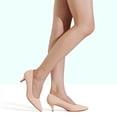 thumbnail image 5 of Dream Pairs Women Pump Shoes Pointed Toe Wedding Party Shoes Low Heel Dress Shoes for Work Moda Nude/Nubuck Size 7.5, 5 of 8