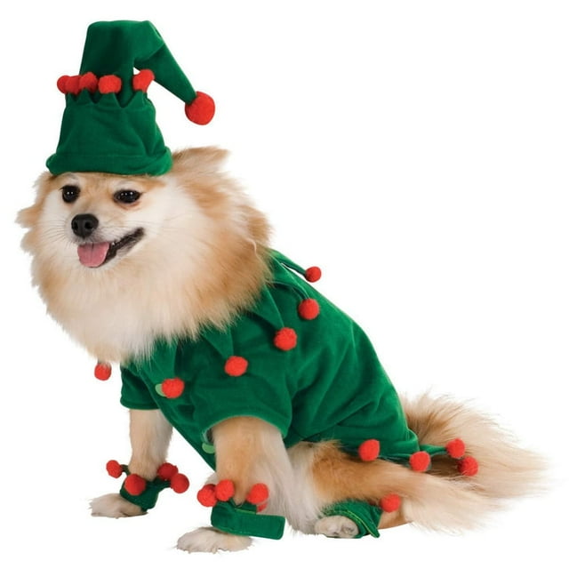 Dog Christmas Costumes Set Pet Elf Outfit Role Playing Clothes Set Dog Accessories New