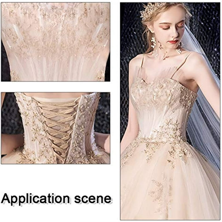 Boning for Sewing, 1Pcs 50 Yards 12mm - Polyester Sew-Through High-Density  Corset Boning for Wedding Dress, Bridal Gown (White)