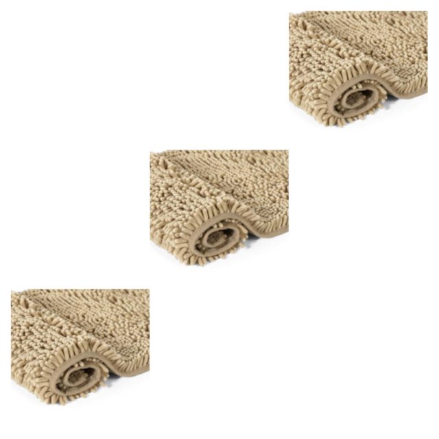 Cateissary Alfombrilla de fibra de textura para pies para una rápida y fuerte absorción Alfombrilla de suelo Entrada de baño de chenilla Caqui Type1 NO1