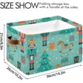 thumbnail image 4 of 1PCS Christmas Nutcrackers Large Collapsible Storage Bins,Canvas Fabric Foldable Storage Bins with Handles Open Home Storage Bins Boxes Toy Storage Basket Home Decor, 4 of 7