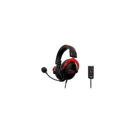 HyperX - Cloud II Wired Gaming Headset for PC, Xbox X|S, Xbox One, PS5, PS4, Nintendo Switch, and Mobile - Black/Red