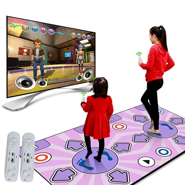 Children‘s and Adult Dance Mats TV and Computer Dual-User Electronic Music Dance Mats 100 Built-in Music 68 Sensory Games Remote Control Plug and Play PVC