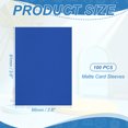 thumbnail image 2 of Uxcell Pochettes Mates pour Cartes, Protège-Cartes de Collection Parfaites pour Cartes à Collectionner & Baseball & Sports & Rassemblement de Magie & Cartes de Jeu de Magie (Bleu, 100 Pcs), 2 of 7