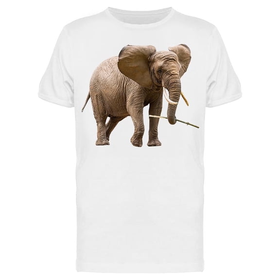 Cute Elephant About To Eat T-Shirt Men -Image by Shutterstock, Male Large