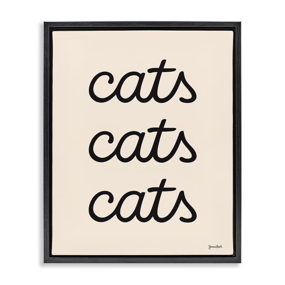 Stupell Industries Mid-Century Black Floating Frame Canvas Art, 17 x 21, by Jessica Beck
