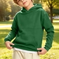 thumbnail image 2 of Ltctricy Hoodies for Boys Girls Comfy Hooded Sweatshirt Solid Color Long Sleeve Shirts Kids Pullover Tops with Pockets(Green,7-8 Years), 2 of 7