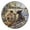 Black, variant on YAZAOO Decorative Wall Clock Size：25cm Puppies on A Lake Adventure Design Pattern Clock