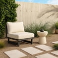 thumbnail image 2 of Meridian Furniture Maldives Cream Water Resisting Outdoor Patio Armless Chair, 2 of 12
