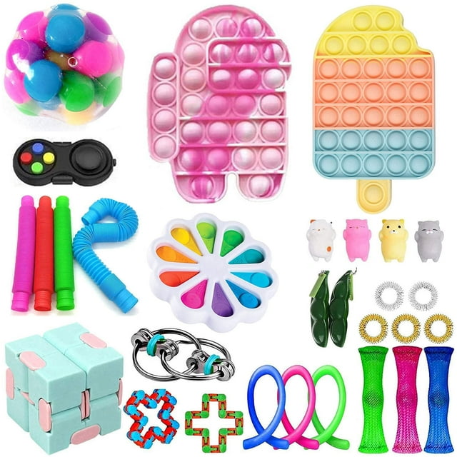 Sensory Fidget S Set, Push Bubble Pop Fidget Set, Stress Relief Fidget Pack para niños adultos (#Fidget -13) Xemadio WMCH-481