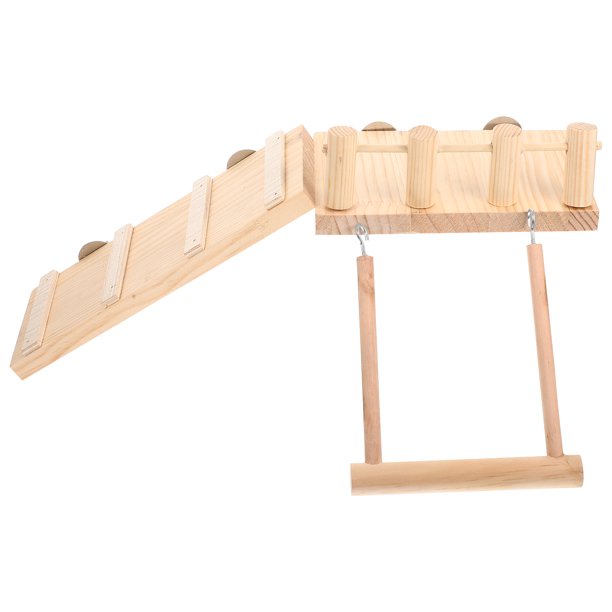 KAKOWELY 1 juego de columpio decorativo para hámster, resistente al desgaste, jaula de plataforma para chinchilla, valla para chinchilla