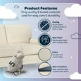 thumbnail image 4 of Serta Copenhagen 61" Rolled Arm Sofa, Easy Care Polyester,  Loveseat or Couch for Small Spaces, ButterCream, 4 of 16