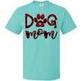 thumbnail image 3 of Inktastic Dog Mom with Paw Print in Plaid T-Shirt, 3 of 5