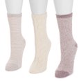 thumbnail image 2 of MUK LUKS Women's 3 Pair Pack Crew Cozy Socks, 2 of 2