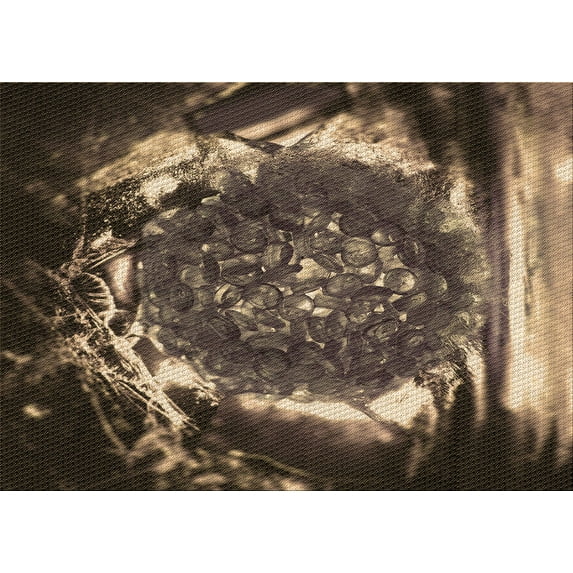 Ahgly Company Indoor Rectangle Patterned Old Burgundy Brown Area Rugs, 7' x 10'