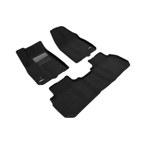 3D MAXpider All-Weather Carpeted Floor Mats Custom Fit for 2017-2021 Cadillac XT5 Car Floor Liners Elegant Series (1ST & 2ND Row)