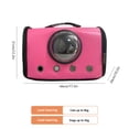 thumbnail image 3 of Bolsa De Transporte Para Mascotas Bolsa para perros y gatos, bolsa transpirable para mascotas, bolsa transparente de PU (rosa roja), 3 of 7