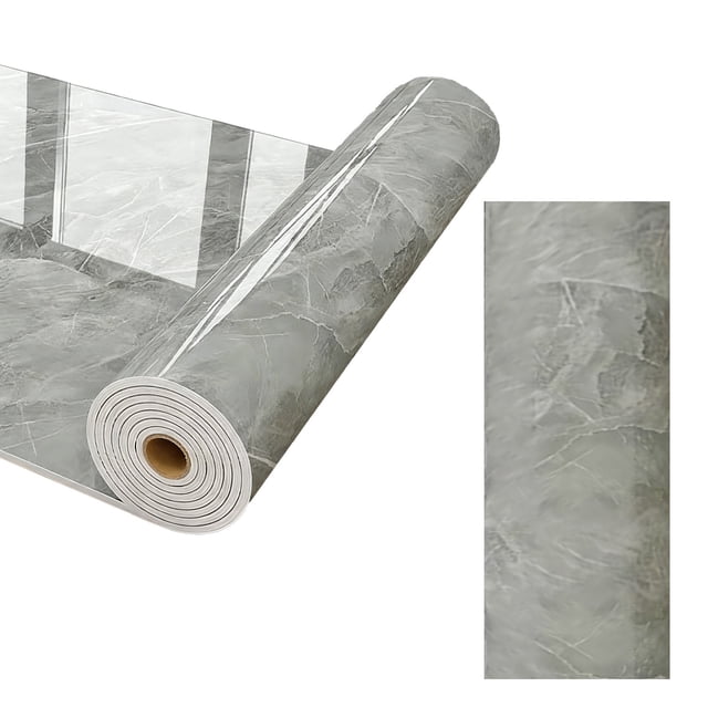 Grey Pvc Self Adhesive Stone Wall Sticker Oil Proof Waterproof For Countertop Cabinet Bathroom 118X23.6 Inches