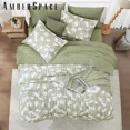 thumbnail image 6 of Amberspace Botanical Flowers Design 7-piece Bed in a Bag Comforter Set with Sheets,Sage Green,King, 6 of 8