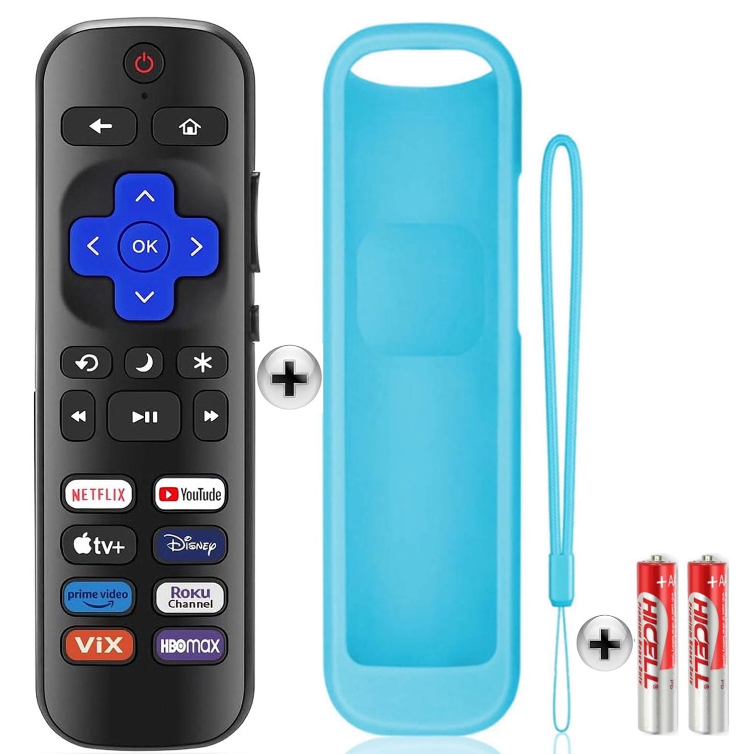 3er Pack Remote Case Für Roku – Silikon-Schutzhülle, Leuchtet Im Dunkeln (Grün & Blau)