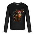 thumbnail image 3 of Blusas y camisas de manga larga con cuello redondo para hombre Blusa de manga larga con cuello redondo y estampado navideño para hombre Blusa de poliéster para hombre, 3 of 3
