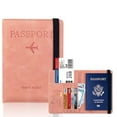 thumbnail image 1 of RFID Blocking Travel Passport Holder with SIM Card Slots - Soft PU Leather Multi-Functional with 4 Card Pockets, Cash & Boarding Pass Compartments, Elastic Strap for Secure Storage - Slim Design for, 1 of 5