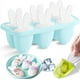 thumbnail image 1 of Molde para helado, molde esquimal, molde para mini helados, paletas, molde para paletas de helado, sorbetes, molde Magnum para yogures sorbetes caseros (azul-1), 1 of 5