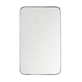 thumbnail image 6 of TEHOME Kengston 24x40'' Polished Nickel Metal Framed Bathroom Mirror for Wall in Stainless Steel Rounded Rectangular Bathroom Vanity Mirrors Wall Mounted, 6 of 9
