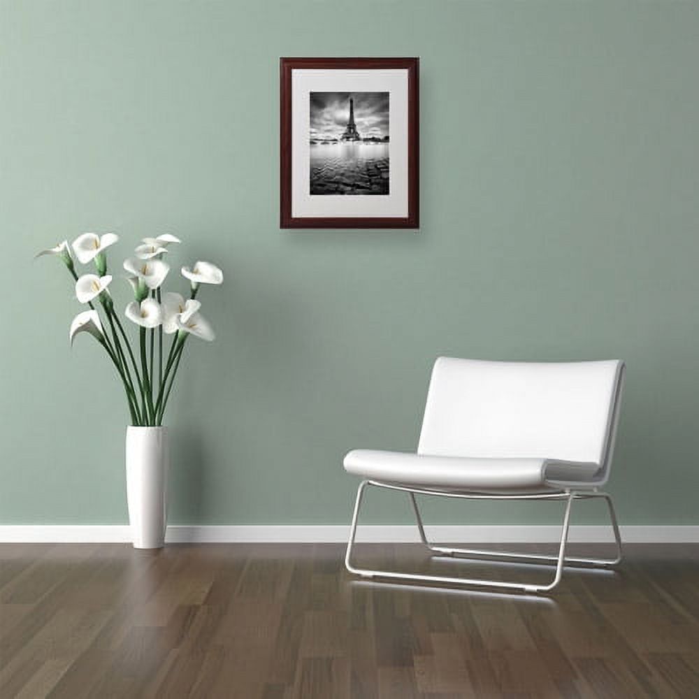 Matted art under acrylic in a wood framed