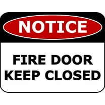 PCSCP Notice Fire Door Keep Closed 11.5 inch by 9 inch Laminated Office Sign