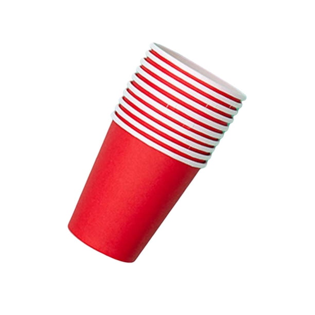 Toystoory 10 Uds. De vasos de papel de colores, vasos desechables, papeles de juguete, pintura de colores ambientales, zona de arte, pintura artesanal en Mostrada Rojo Toystoory HA071325-01